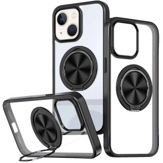 TPU+PC чехол с магнитом и кольцом для Apple iPhone 13 (6.1") фото 1 из 3