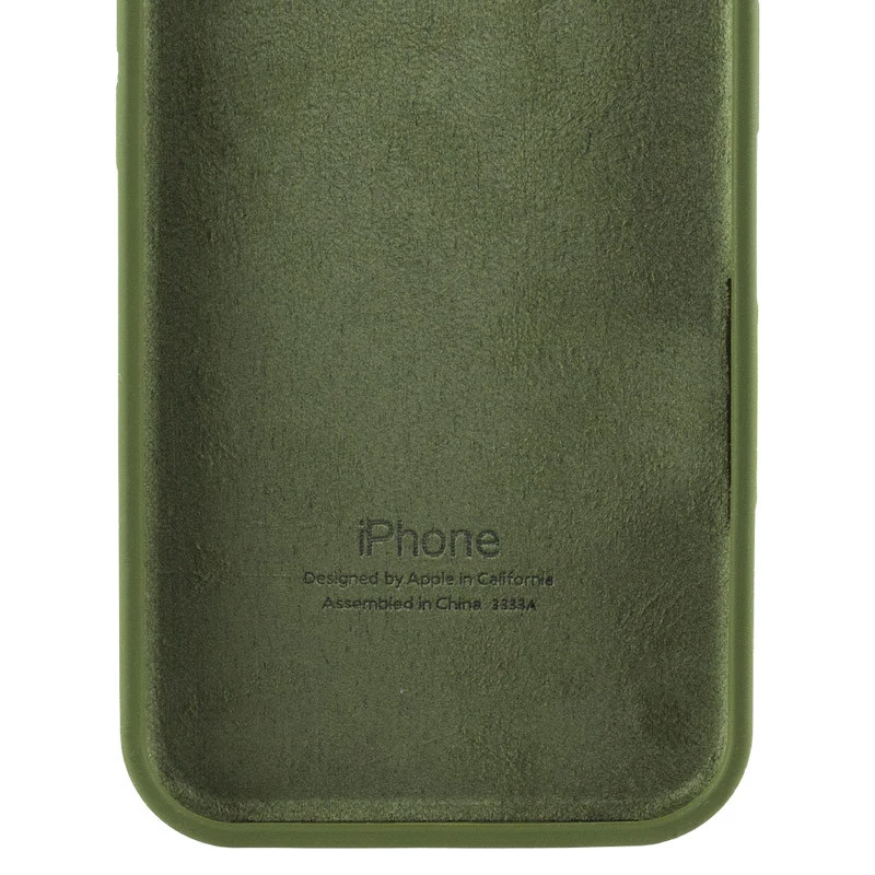 Чехол Silicone Case с закрытым низом для Apple iPhone 17e (6.1") – Зеленый / Dark Olive. Фото 6 из 6