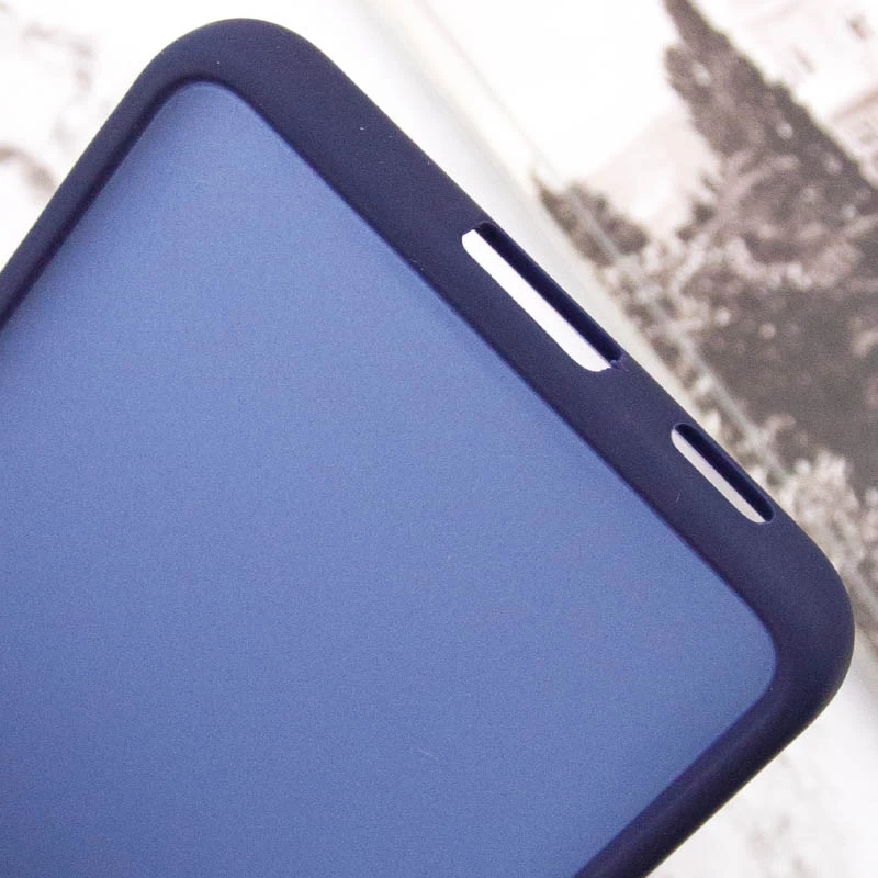 Чехол TPU+PC Lyon Frosted на Samsung Galaxy S21 FE – Синий / Navy Blue. Фото 7 из 7