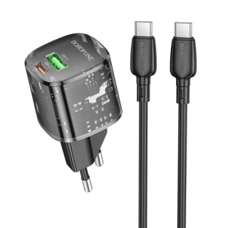 СЗУ Borofone BN17 Sunlight PD20W+QC3.0 (1Type-C/1USB) + Type-C to Type-C фото 1 СЗУ Borofone BN17 Sunlight PD20W+QC3.0 (1Type-C/1USB) + Type-C to Type-C фото 1 из 1