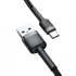 Дата кабель Baseus Cafule Type-C Cable 3A (0.5m) – Сірий / Чорний. Фото 4 з 6