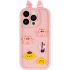 Силіконовий чохол Funny Toys with Ears для Apple iPhone 15 Pro Max (6.7") – Light Pink. Фото 3 з 6