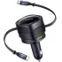АЗП Baseus Enjoyment Max PD90W with retractable cables (1USB-A/3C) (C00035507121) фото 1 з 1