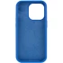 Чохол з закритим низом Silicone Case на Apple iPhone 16 – Синій / Capri Blue. Фото 5 з 7