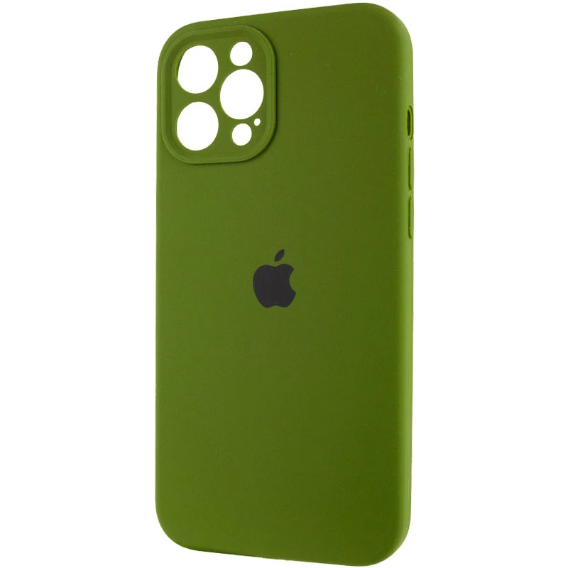 Чехол Silicone Case с защитой камеры для Apple iPhone 12 Pro (6.1") – Зеленый / Dark Olive. Фото 4 из 6