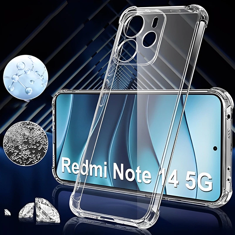 Ультратонкий силиконовый чехол GETMAN с крытыми бортами та камерою на Xiaomi Redmi Note 14 5G – Бесцветный (прозрачный). Фото 2 Ультратонкий силиконовый чехол GETMAN с крытыми бортами та камерою на Xiaomi Redmi Note 14 5G – Бесцветный (прозрачный). Фото 2 из 4