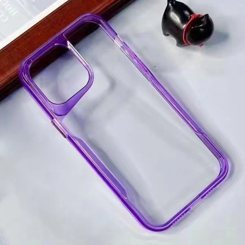 TPU+PC чохол з кольоровою окантовкою на Apple iPhone 15 Pro (6.1") – Purple. Фото 2 з 4