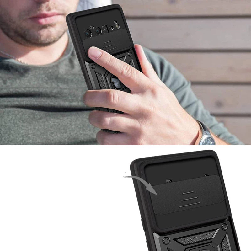 Протиударний чохол Serge Ring з захистом камери на Google Pixel 6 Pro – Чорний. Фото 5 з 6