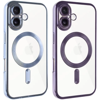 Хромовий TPU чохол з MagSafe на Apple iPhone 16