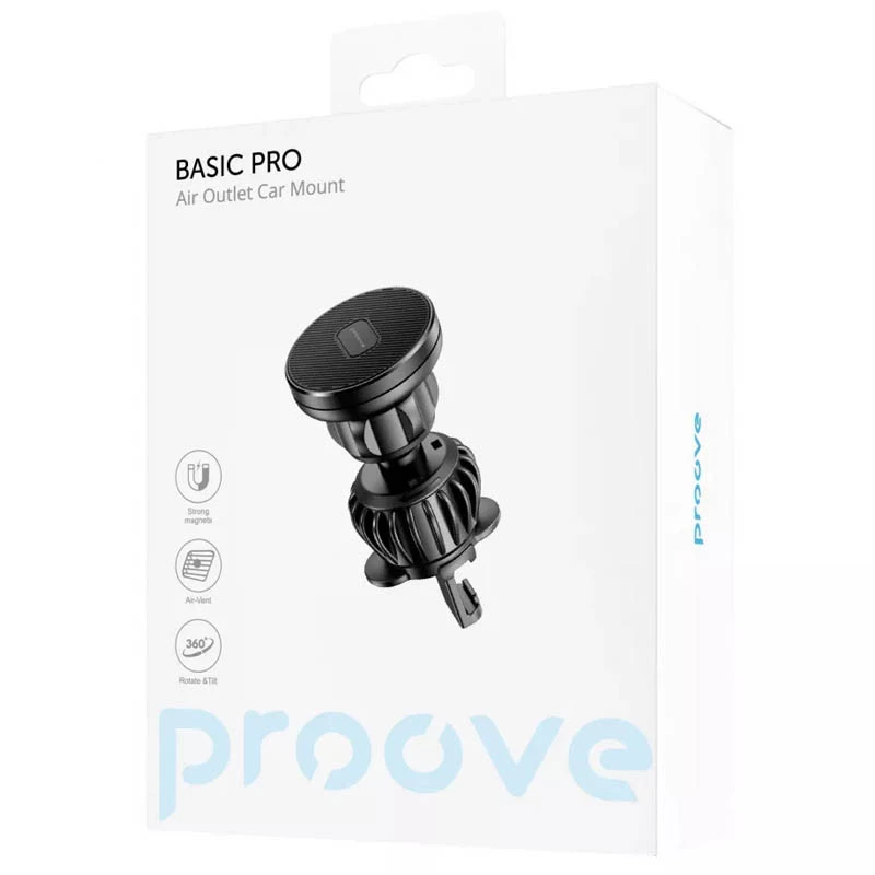 Автодержатель Proove Basic Pro Air Outlet – Black. Фото 6 из 6