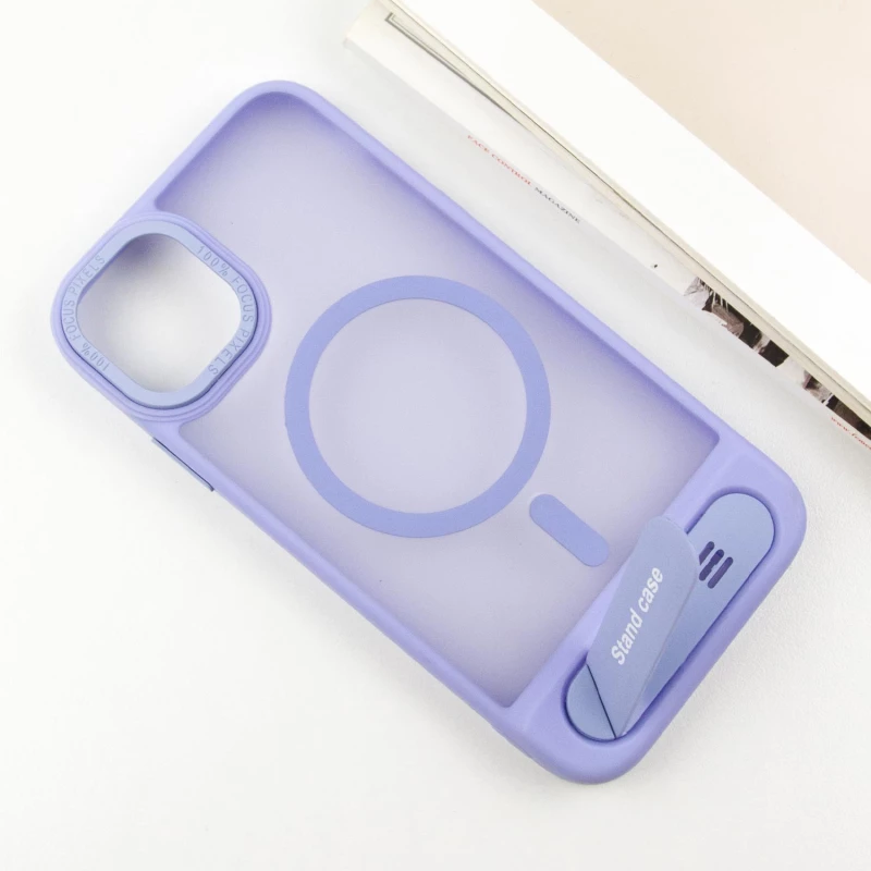TPU+PC чохол Stand case для Apple iPhone 15 (6.1") – Light blue. Фото 4 з 7