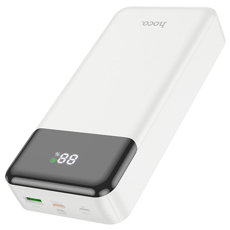 Портативное зарядное устройство Power Bank Hoco J102A Cool figure PD20W+QC3.0 20000 mAh – White. Фото 6 из 8