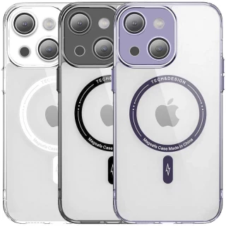 Чохол TPU+PC з кольоровими металевими кнопкам та MagSafe на Apple iPhone 13 (6.1") фото 1 Чохол TPU+PC з кольоровими металевими кнопкам та MagSafe на Apple iPhone 13 (6.1") фото 1 з 1