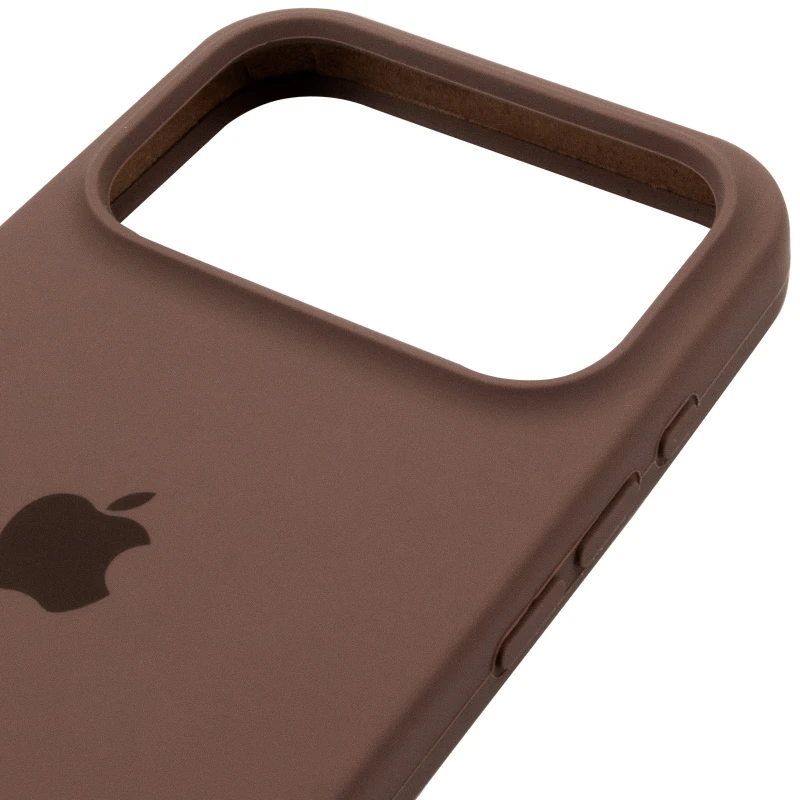 Чехол Silicone Case (AA) Logo with MagSafe для Apple iPhone 17 Pro Max (6.9") – Коричневый / Brown. Фото 5 из 6