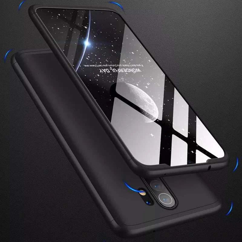 Чехол с защитой 360 градусов GKK для Xiaomi Redmi Note 8 Pro – Черный. Фото 2 из 6