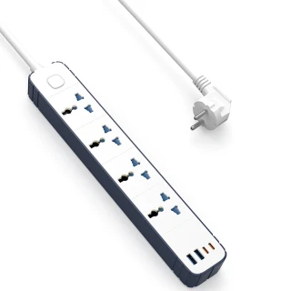 Подовжувач WIWU S007 Power Strip PD20W (2USB-A/2C/4xSocket) (2m) фото 1 з 4