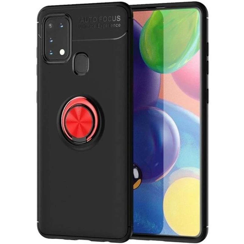 

Чохол Deen ColorRing з кільцем на Samsung Galaxy M31 (Чорний / Червоний)