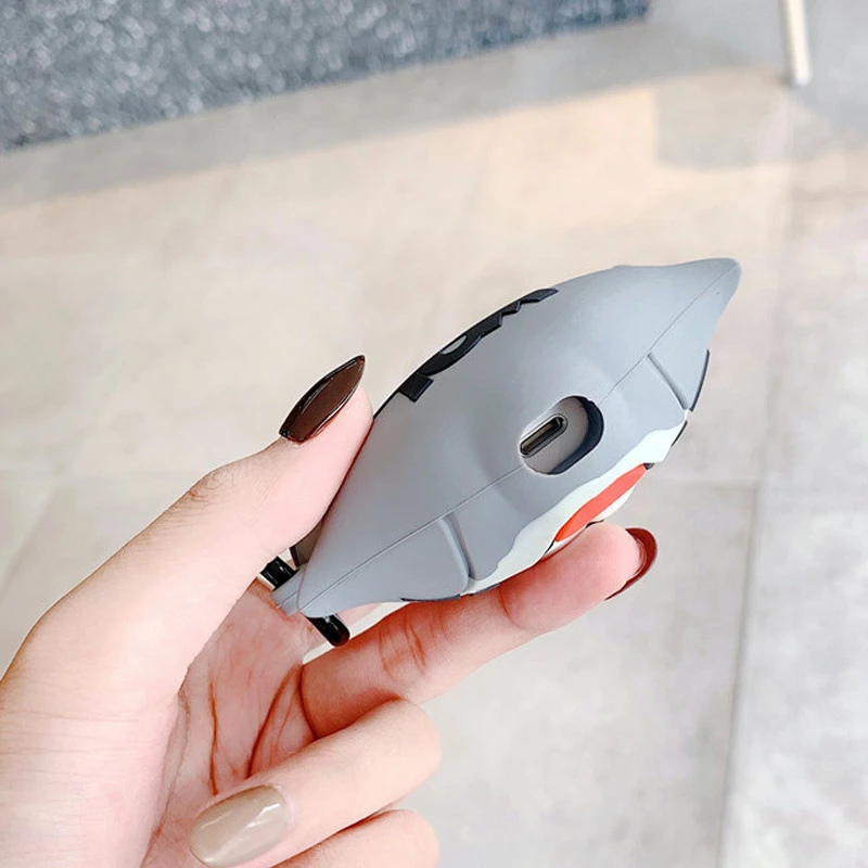 Силіконовий футляр Tom & Jerry series для навушників AirPods 1/2 + карабін – Том/Сірий. Фото 4 з 4