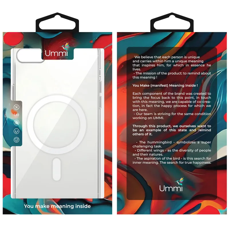 Чехол Ummi transparent with Magnetic Fit для Apple iPhone 16e (6.1") – Clear. Фото 3 из 7