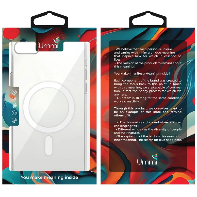 Чехол Ummi transparent with MagSafe для Apple iPhone 16e (6.1") – Clear. Фото 2 из 2