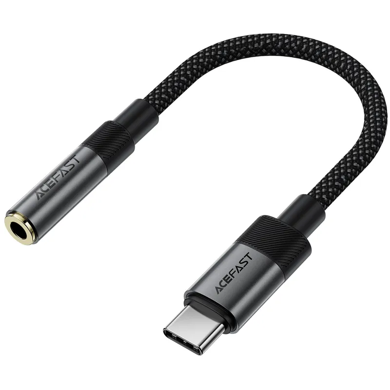 Перехідник Acefast J12 Type-C male to AUX 3.5mm female – Black. Фото 5 з 5