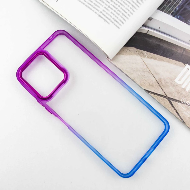 Силіконовий чохол фреш на Xiaomi Redmi 12 – Синій / Фіолетовий. Фото 3 з 9