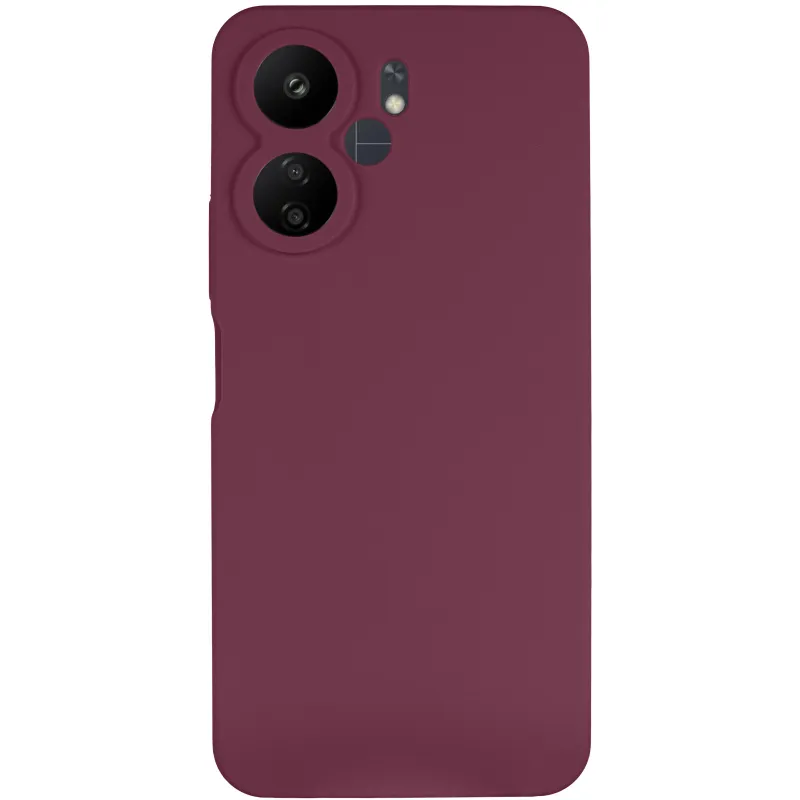 Чохол Silicone Case Lakshmi Premium із закритою камерою для Xiaomi Redmi 13C – Бордовий / Plum. Фото 3 з 6