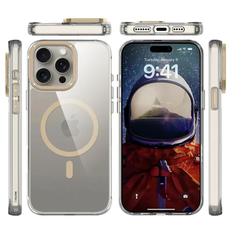 Чохол TPU Space Case Apex with Magnetic Fit для Apple iPhone 15 Pro (6.1") – Gold. Фото 2 з 8