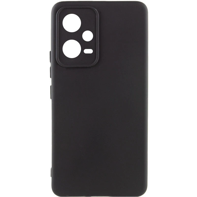 Чехол Silicone Case Lakshmi Premium з закритою камерою на Xiaomi Redmi Note 12 5G – Черный / Black. Фото 1 из 3