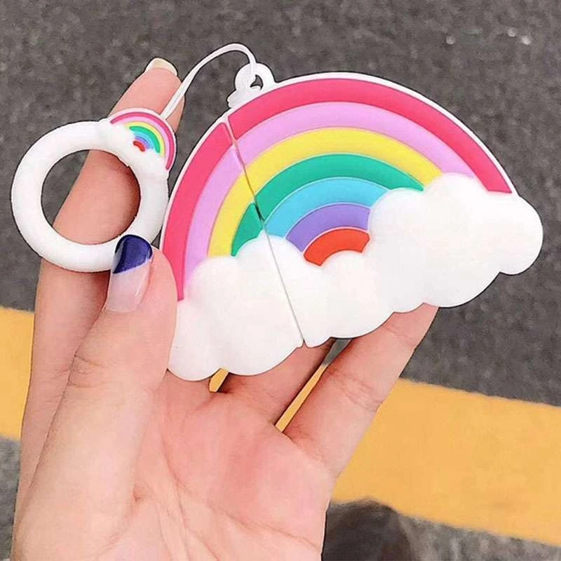 Силіконовий футляр Fairy Tale series для навушників AirPods 1/2 – Rainbow. Фото 6 з 6