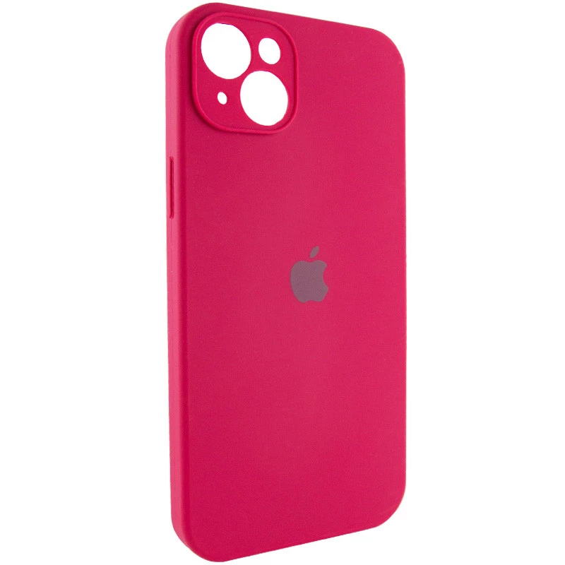 Чехол Silicone Case с защитой камеры для Apple iPhone 15 (6.1") – Красный / Rose Red. Фото 2 из 7