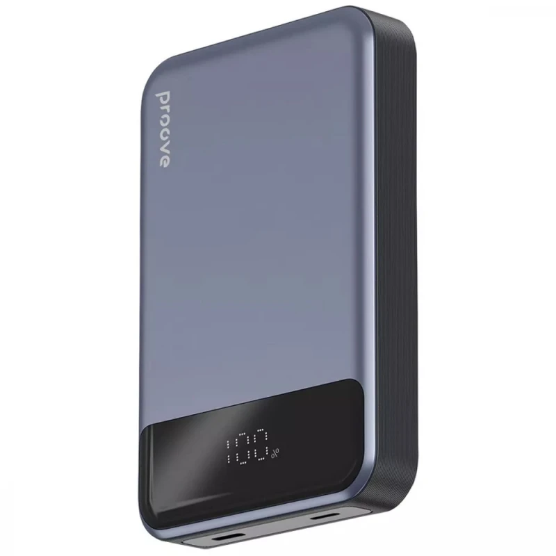 Портативний ЗП Power Bank Proove Hoodman Magnetic 20W з БЗП 10000mAh – Gray. Фото 1 з 3