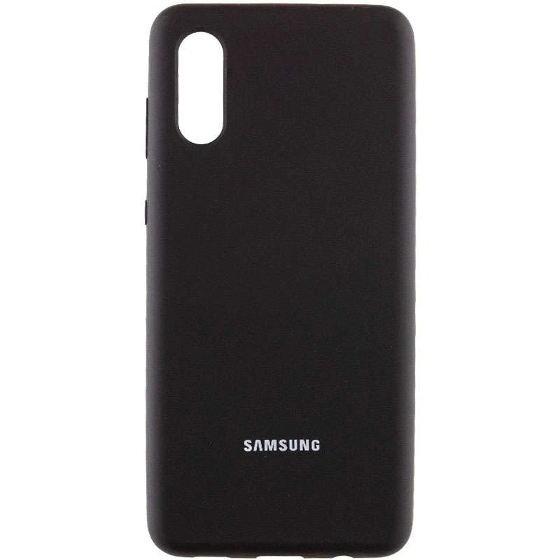 

Чехол Silicone Case с закрытым низом для Samsung Galaxy A02 (Черный / Black), Чорний / black