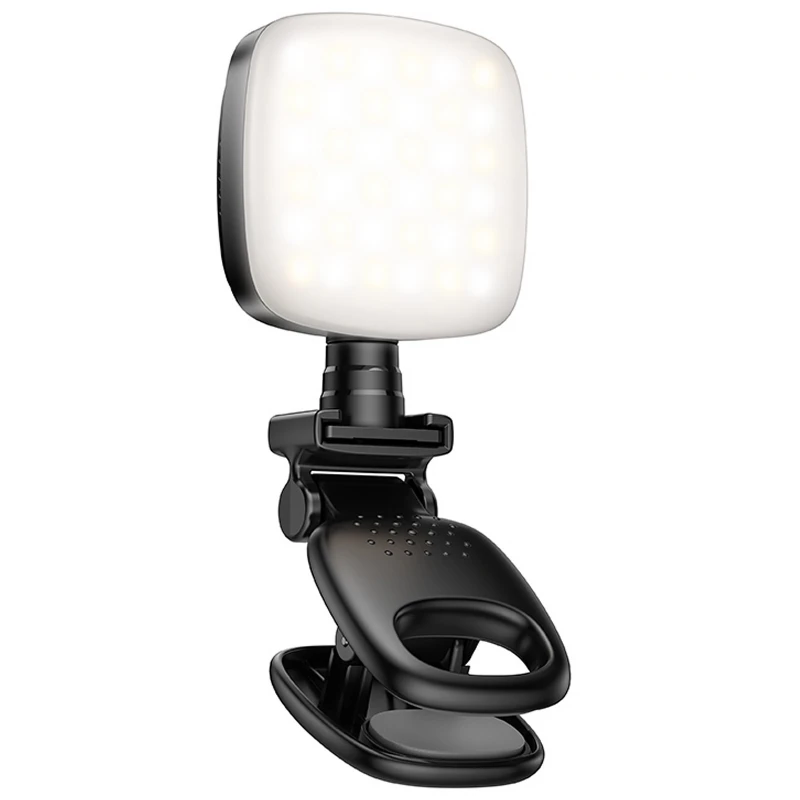 Портативна лампа для селфі Hoco K28 Square Selfie Light 200 mAh – Black. Фото 1 з 6