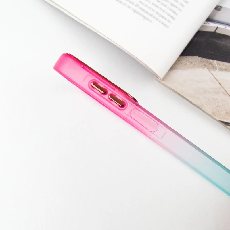 Силіконовий чохол фреш на Samsung Galaxy A24 4G – Бірюзовий / Рожевий. Фото 7 з 9