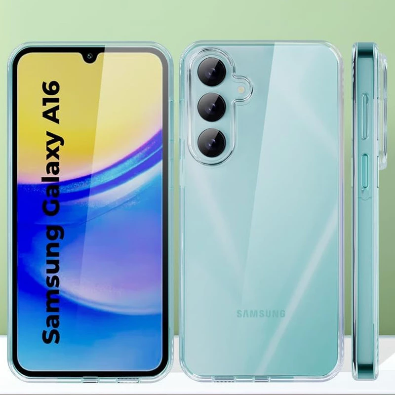 Ультратонкий силиконовый чехол 1 мм для Samsung Galaxy A16 4G/5G – Бесцветный (прозрачный). Фото 2 из 3