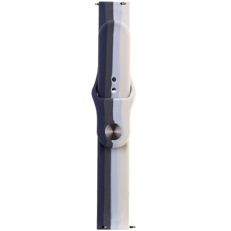 Силіконовий ремінець Rainbow для Smart Watch 20mm – Синій / Сірий. Фото 2 з 2