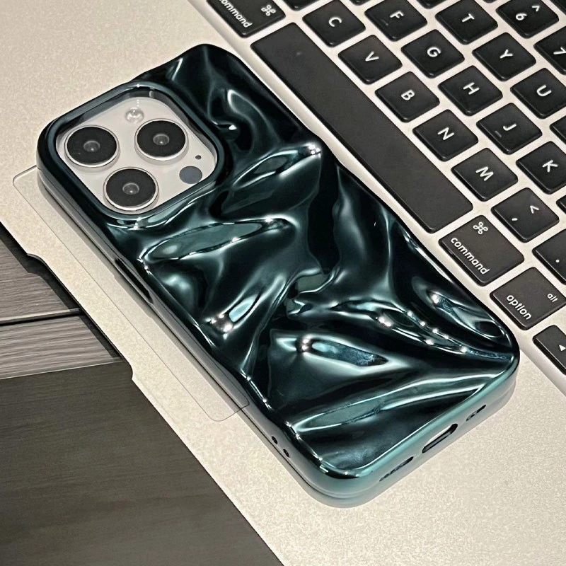 Гламурний силіконовий чохол на Apple iPhone 16 – Green. Фото 6 з 7