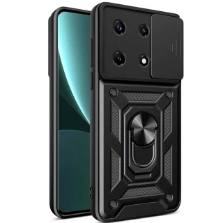 Ударопрочный чехол Serge Ring с защитой камеры для Xiaomi 13 — Черный