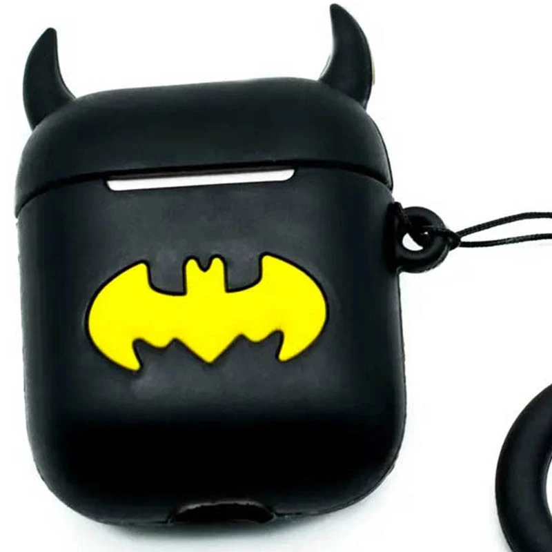 Силіконовий футляр Marvel & DC series для навушників AirPods 1/2 + кільце – Batman New 1. Фото 4 з 6