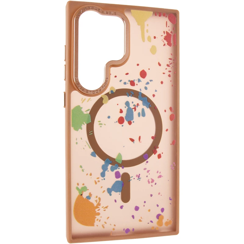 Чохол абстракція малювання з MagSafe на Samsung Galaxy S25 Ultra – Desert gold. Фото 2 з 6