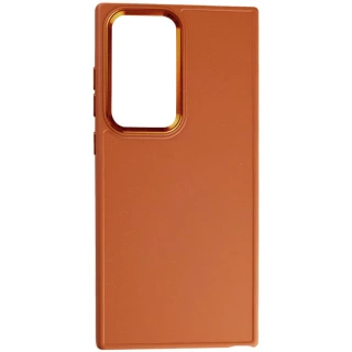 TPU чехол Bonbon с металлическими кнопками для Samsung Galaxy S24 Ultra — Оранжевый / Papaya