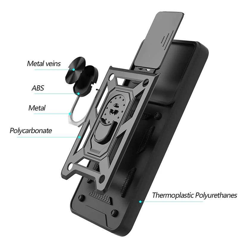 Протиударний чохол Serge Ring з захистом камери на Samsung Galaxy M53 5G – Чорний. Фото 2 з 5
