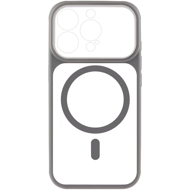 Чохол TPU GETMAN Moon Clear with MagSafe для Apple iPhone 14 Pro (6.1") – Grey. Фото 4 з 7