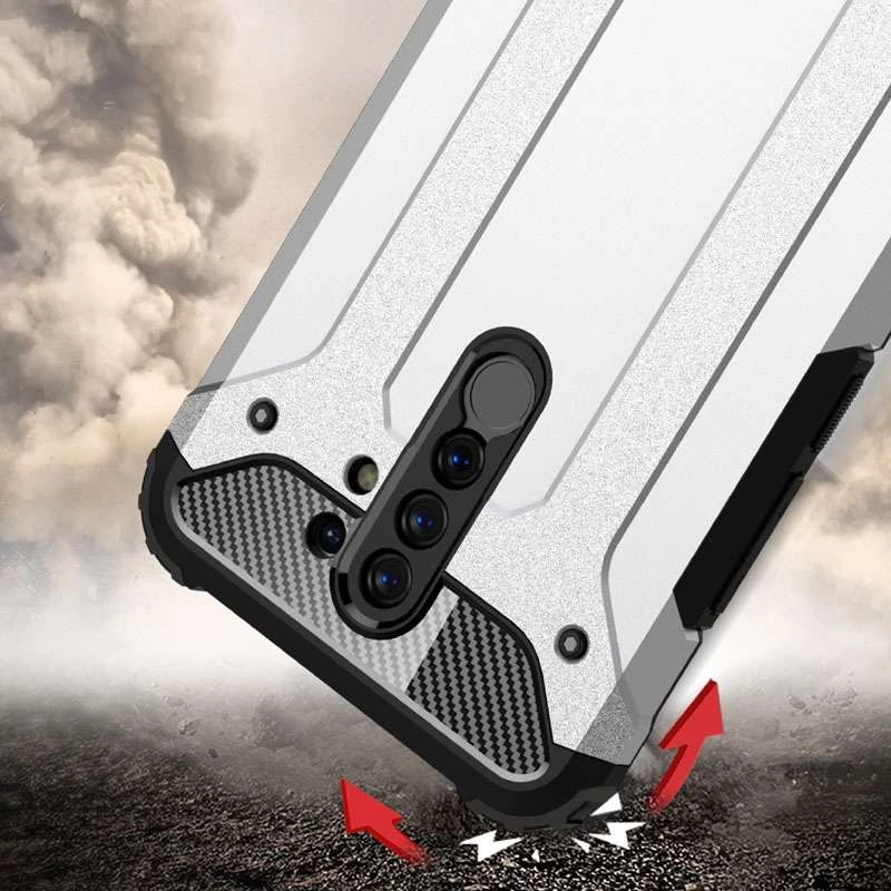 Противоударный чехол с усиленными углами Immortal для Xiaomi Redmi 9 – Серебряный. Фото 3 из 8