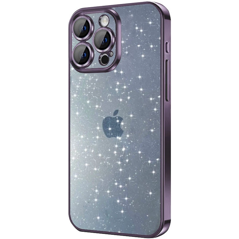 

TPU+PC чохол з блискітками на Apple iPhone 12 Pro Max (6.7") (Purple)