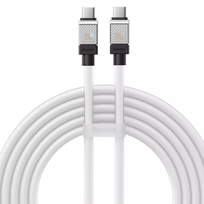 

Дата кабель Baseus CoolPlay Series Type-C to Type-C 100W (1m) (CAKW00020) (White)