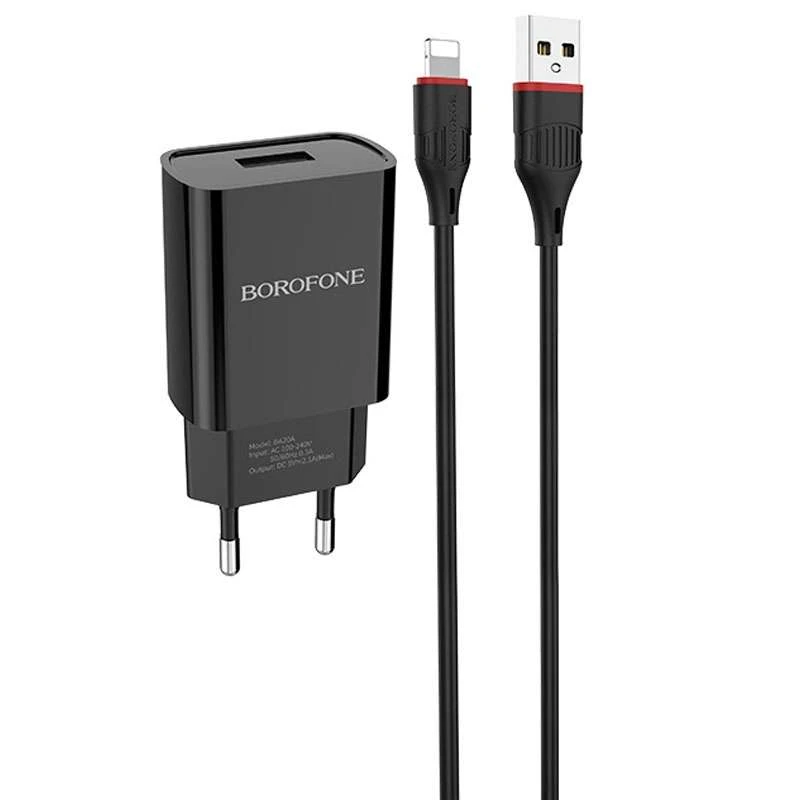 

МЗП Borofone BA20A (1USB/2.1A) + Lightning