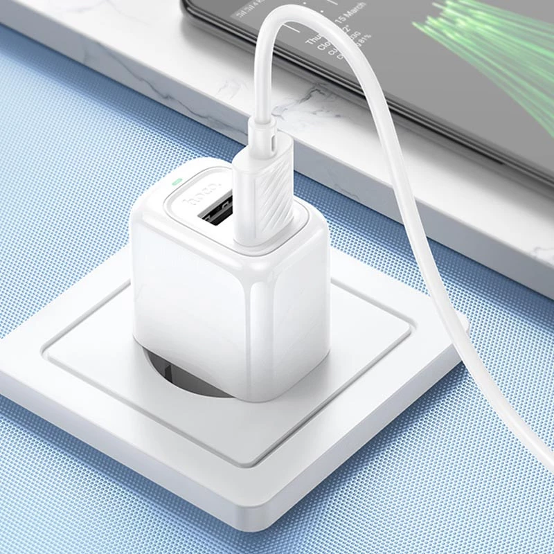 МЗП Hoco CS51A Surplus (2USB-A) + MicroUSB – White. Фото 8 з 8