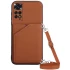 Чехол Frontalka с отсеком для карточек с защитой камеры для Xiaomi Redmi Note 11 (Global) / Note 11S – Brown. Фото 1 из 3
